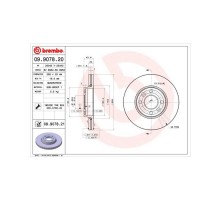 Гальмівний диск Brembo 09.9078.20