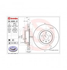 Гальмівний диск Brembo 09.N265.21