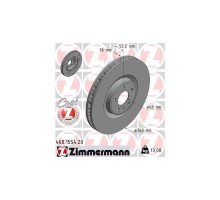 Тормозной диск ZIMMERMANN 460.1554.20
