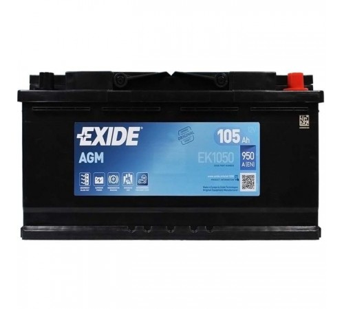 Акумулятор автомобільний EXIDE START-STOP AGM 105A (EK1050) Акумулятор автомобільний EXIDE START-STOP AGM 105A (EK1050)