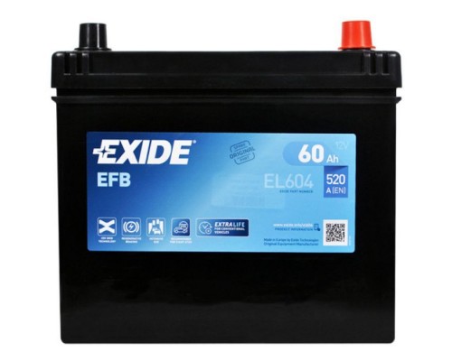 Акумулятор автомобільний EXIDE START-STOP EFB 60A (EL604) Акумулятор автомобільний EXIDE START-STOP EFB 60A (EL604)
