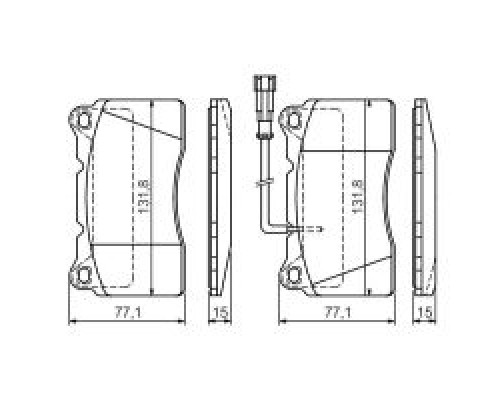 Гальмівні колодки Bosch 0 986 424 577 Гальмівні колодки Bosch 0 986 424 577