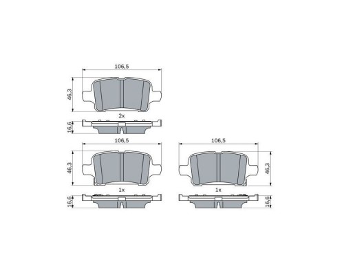 Тормозные колодки Bosch 0 986 424 839 Тормозные колодки Bosch 0 986 424 839
