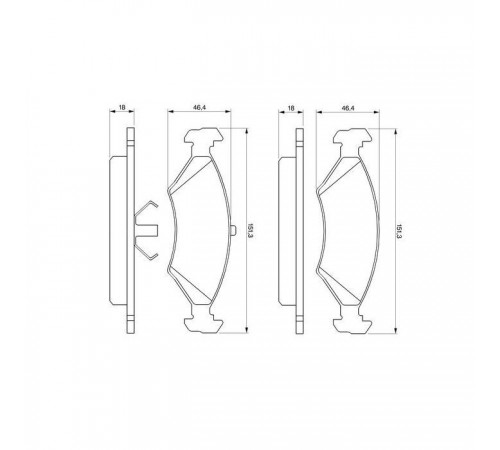 Гальмівні колодки Bosch 0 986 466 402 Гальмівні колодки Bosch 0 986 466 402