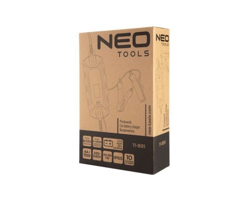 Зарядний пристрій для автомобільного акумулятора Neo Tools 4A/70Вт, 3-120Ah, для кислотних/AGM/GEL (11-891) Зарядний пристрій для автомобільного акумулятора Neo Tools 4A/70Вт, 3-120Ah, для кислотних/AGM/GEL (11-891)