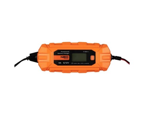 Зарядний пристрій для автомобільного акумулятора Neo Tools 4A/70Вт, 3-120Ah, для кислотних/AGM/GEL (11-891) Зарядний пристрій для автомобільного акумулятора Neo Tools 4A/70Вт, 3-120Ah, для кислотних/AGM/GEL (11-891)