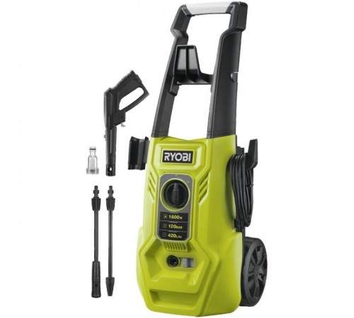 Мийка високого тиску Ryobi RY120PWA, 1600Вт, 120Бар, 420 л/год (5133005367) Мийка високого тиску Ryobi RY120PWA, 1600Вт, 120Бар, 420 л/год (5133005367)