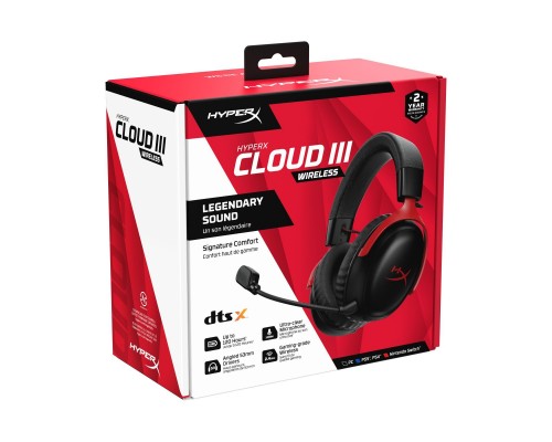 Наушники HyperX Cloud III Wireless Black-Red (77Z46AA)