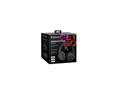 Навушники Defender FreeMotion B552 Bluetooth Black (63552) Навушники Defender FreeMotion B552 Bluetooth Black (63552)