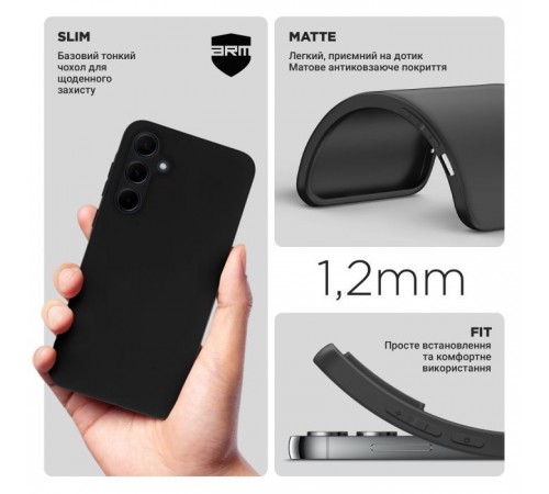 Чехол для мобильного телефона Armorstandart Matte Slim Fit Samsung A35 5G (A356) Camera cover Black (ARM74316) Чехол для мобильного телефона Armorstandart Matte Slim Fit Samsung A35 5G (A356) Camera cover Black (ARM74316)