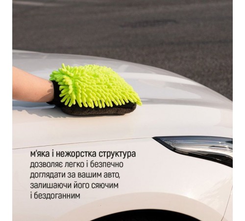 Автомобільна серветка ColorWay Рукавичка з мікрофібри для миття та полірування автомобіля, двостороння (CW-2417) Автомобільна серветка ColorWay Рукавичка з мікрофібри для миття та полірування автомобіля, двостороння (CW-2417)
