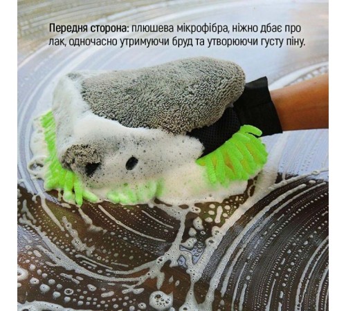 Автомобільна серветка ColorWay Рукавичка з мікрофібри для миття та полірування автомобіля, двостороння (CW-2417) Автомобільна серветка ColorWay Рукавичка з мікрофібри для миття та полірування автомобіля, двостороння (CW-2417)