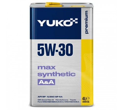 Моторна олива Yuko MAX SYNTHETIC A&A 5W-30 4л (4823110401521) Моторна олива Yuko MAX SYNTHETIC A&A 5W-30 4л (4823110401521)