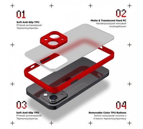 Чохол до мобільного телефона Armorstandart Frosted Matte Tecno Spark Go 2024 (BG6) Red (ARM73589)