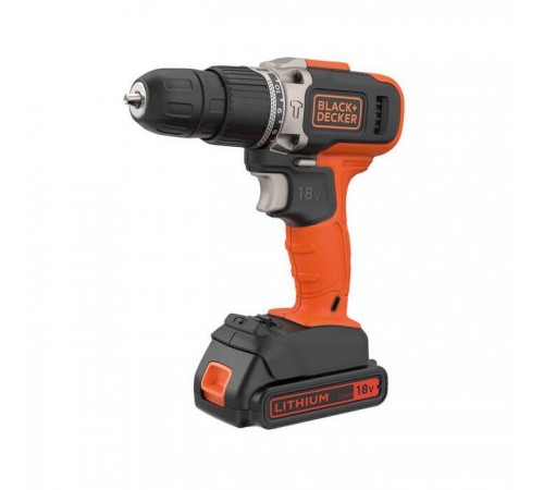 Шуруповерт Black&Decker 18 В, 1.5Ah, 45 Нм,0-360/0-1400 об/хв, 21000 уд/хв, 1.3 кг (BCD003C1) Шуруповерт Black&Decker 18 В, 1.5Ah, 45 Нм,0-360/0-1400 об/хв, 21000 уд/хв, 1.3 кг (BCD003C1)