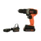 Шуруповерт Black&Decker 18 В, 1.5Ah, 45 Нм,0-360/0-1400 об/хв, 21000 уд/хв, 1.3 кг (BCD003C1)