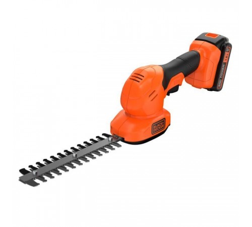 Кущоріз Black&Decker 18 В, 2Ah, насадки- 20 см/8 мм, 10 см/18 мм, (BCSS18D1) Кущоріз Black&Decker 18 В, 2Ah, насадки- 20 см/8 мм, 10 см/18 мм, (BCSS18D1)
