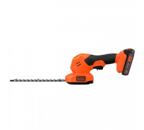 Кущоріз Black&Decker 18 В, 2Ah, насадки- 20 см/8 мм, 10 см/18 мм, (BCSS18D1) Кущоріз Black&Decker 18 В, 2Ah, насадки- 20 см/8 мм, 10 см/18 мм, (BCSS18D1)