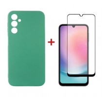 Чехол для мобильного телефона Dengos Samsung Galaxy A24 Case + Glass (Mint) (DG-KM-79)