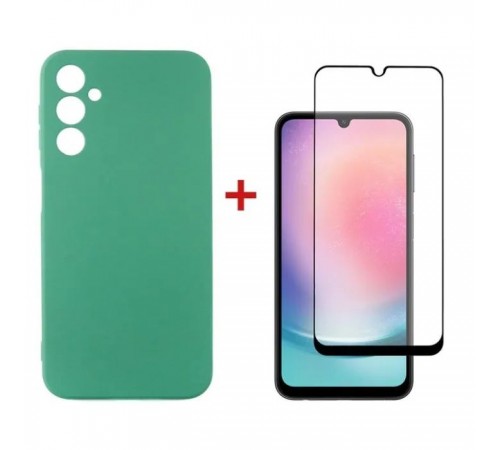 Чохол до мобільного телефона Dengos Samsung Galaxy A24 Case + Glass (Mint) (DG-KM-79) Чохол до мобільного телефона Dengos Samsung Galaxy A24 Case + Glass (Mint) (DG-KM-79)