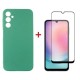 Чохол до мобільного телефона Dengos Samsung Galaxy A24 Case + Glass (Mint) (DG-KM-79)