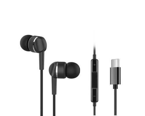Навушники Ergo VM-735 Type-C Earphones Black (VM-735K) Навушники Ergo VM-735 Type-C Earphones Black (VM-735K)