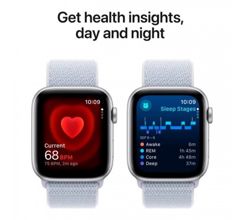 Смарт-годинник Apple Watch SE 2024 GPS 44mm Silver Aluminium Case with Blue Cloud Sport Loop (MXET3QH/A) Смарт-годинник Apple Watch SE 2024 GPS 44mm Silver Aluminium Case with Blue Cloud Sport Loop (MXET3QH/A)