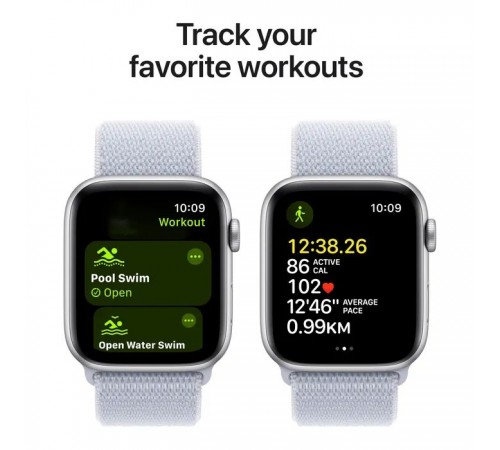 Смарт-годинник Apple Watch SE 2024 GPS 44mm Silver Aluminium Case with Blue Cloud Sport Loop (MXET3QH/A) Смарт-годинник Apple Watch SE 2024 GPS 44mm Silver Aluminium Case with Blue Cloud Sport Loop (MXET3QH/A)