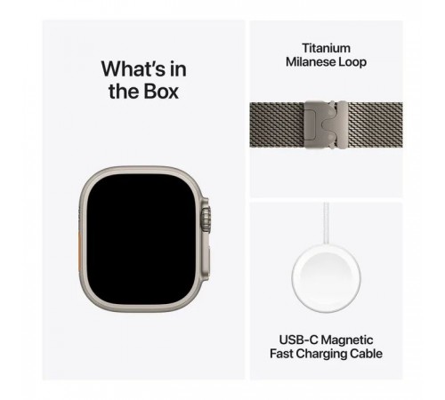Смарт-годинник Apple Watch Ultra 2 2024 GPS + Cellular 49mm Natural Titanium Case with Natural Titanium Milanese Loop (MX5T3UL/A) Смарт-годинник Apple Watch Ultra 2 2024 GPS + Cellular 49mm Natural Titanium Case with Natural Titanium Milanese Loop (MX5T3UL/A)
