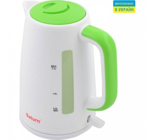 Электрочайник Saturn ST-EK8435U White/Green Электрочайник Saturn ST-EK8435U White/Green