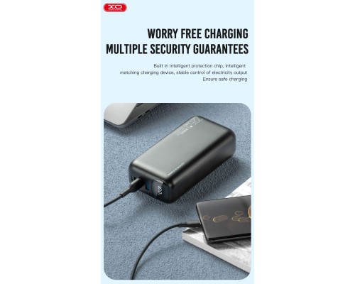 Батарея универсальная XO 30000mAh, PD/20W, QC/22.5W, black (PR200_Black)