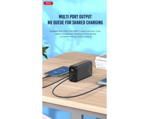 Батарея универсальная XO 30000mAh, PD/20W, QC/22.5W, black (PR200_Black)