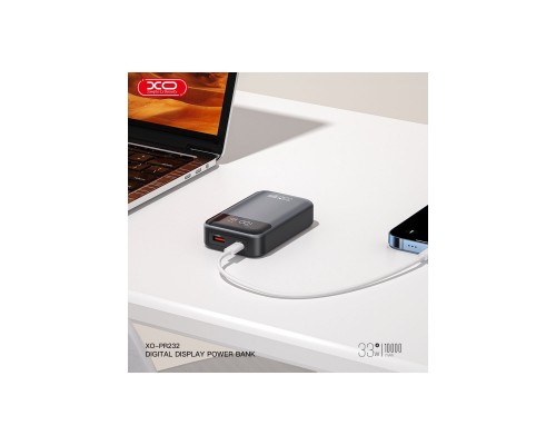 Батарея універсальна XO 10000mAh, PD/30W, QC/22.5W, PPS/33W, black (PR232_Black) Батарея універсальна XO 10000mAh, PD/30W, QC/22.5W, PPS/33W, black (PR232_Black)