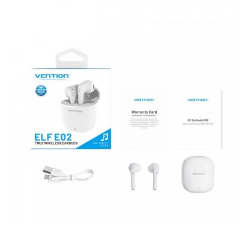 Навушники Vention Elf Earbuds E02 White (NBGW0)