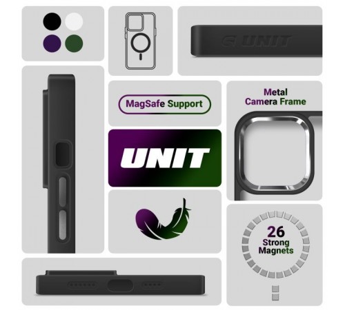 Чохол до мобільного телефона Armorstandart Unit MagSafe Apple iPhone 16e Black (ARM83874) Чохол до мобільного телефона Armorstandart Unit MagSafe Apple iPhone 16e Black (ARM83874)