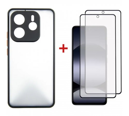 Чохол до мобільного телефона Dengos Kit Xiaomi Redmi Note 14 5G Matte + 2 pcs glass (Black) (DG-CTG2P-01) Чохол до мобільного телефона Dengos Kit Xiaomi Redmi Note 14 5G Matte + 2 pcs glass (Black) (DG-CTG2P-01)