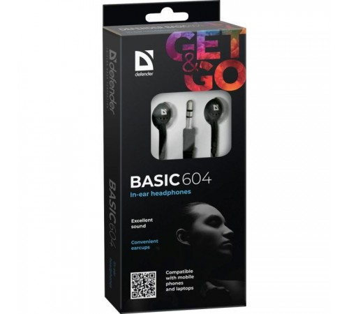 Наушники Defender Basic 604 Black (63604) Наушники Defender Basic 604 Black (63604)