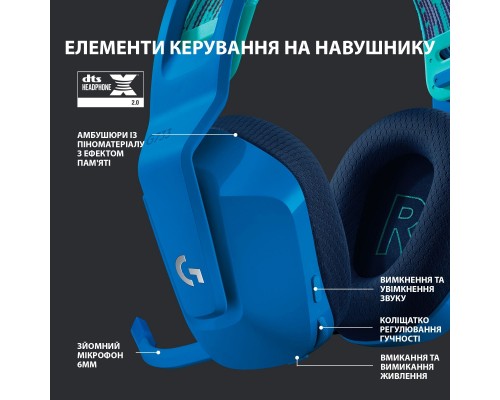 Навушники Logitech G733 Lightspeed Wireless RGB Gaming Headset Blue (981-000943) Навушники Logitech G733 Lightspeed Wireless RGB Gaming Headset Blue (981-000943)
