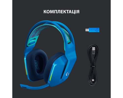 Навушники Logitech G733 Lightspeed Wireless RGB Gaming Headset Blue (981-000943) Навушники Logitech G733 Lightspeed Wireless RGB Gaming Headset Blue (981-000943)