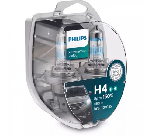 Автолампа Philips H4 X-treme VISION PRO +150%, 3700K, 2шт/блістер (12342XVPS2) Автолампа Philips H4 X-treme VISION PRO +150%, 3700K, 2шт/блістер (12342XVPS2)
