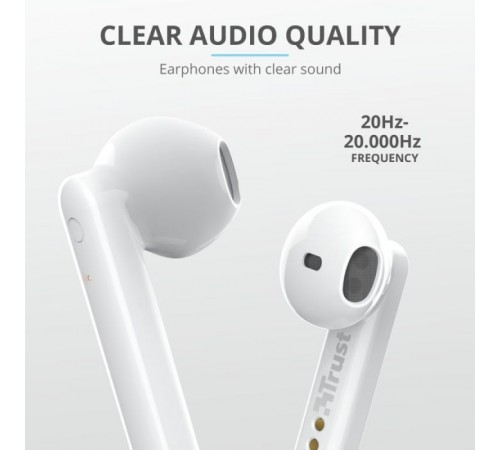 Навушники Trust Primo Touch True Wireless Mic White (23783) Навушники Trust Primo Touch True Wireless Mic White (23783)