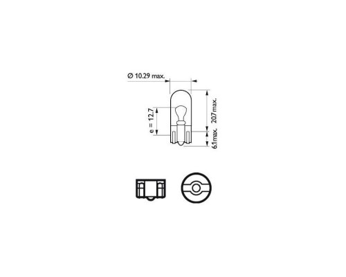 Автолампа Philips 5W (12961 LLECO B2) Автолампа Philips 5W (12961 LLECO B2)