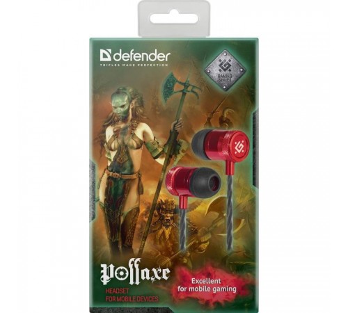 Навушники Defender Pollaxe Black-Red (64453) Навушники Defender Pollaxe Black-Red (64453)