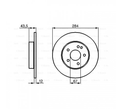 Гальмівний диск Bosch 0 986 478 262 Гальмівний диск Bosch 0 986 478 262