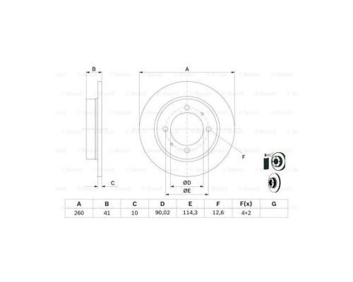 Гальмівний диск Bosch 0 986 478 898 Гальмівний диск Bosch 0 986 478 898
