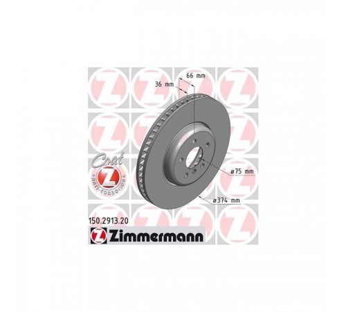 Гальмівний диск ZIMMERMANN 150.2913.20 Гальмівний диск ZIMMERMANN 150.2913.20