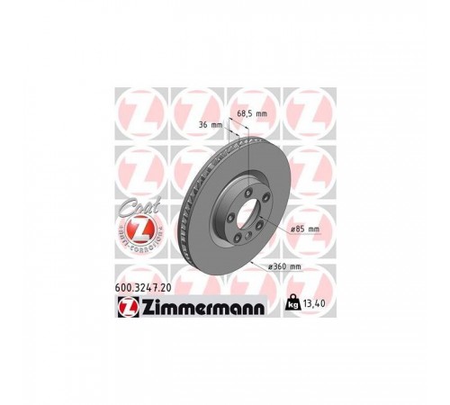 Гальмівний диск ZIMMERMANN 600.3247.20