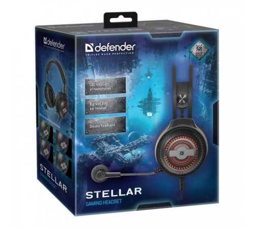 Навушники Defender Stellar Black (64520) Навушники Defender Stellar Black (64520)