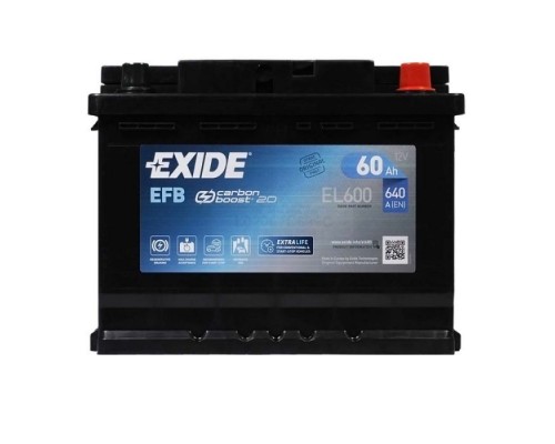 Аккумулятор автомобильный EXIDE START-STOP EFB 60A (EL600) Аккумулятор автомобильный EXIDE START-STOP EFB 60A (EL600)