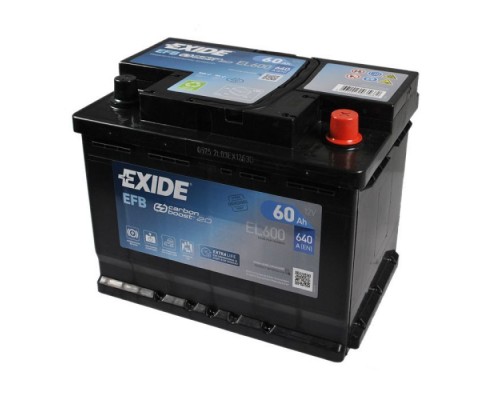 Аккумулятор автомобильный EXIDE START-STOP EFB 60A (EL600) Аккумулятор автомобильный EXIDE START-STOP EFB 60A (EL600)